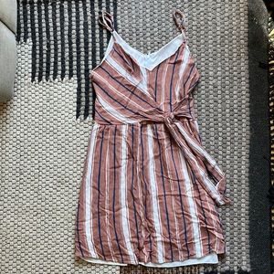 Nordstrom Everly mauve stripped mini dress
